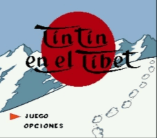 Tin Tin in Tibet Title Screen